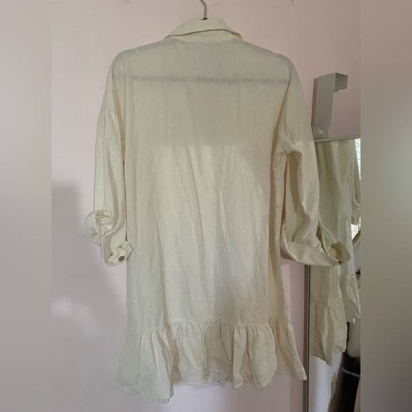 ZARA white linen dress - Picture 3 of 4